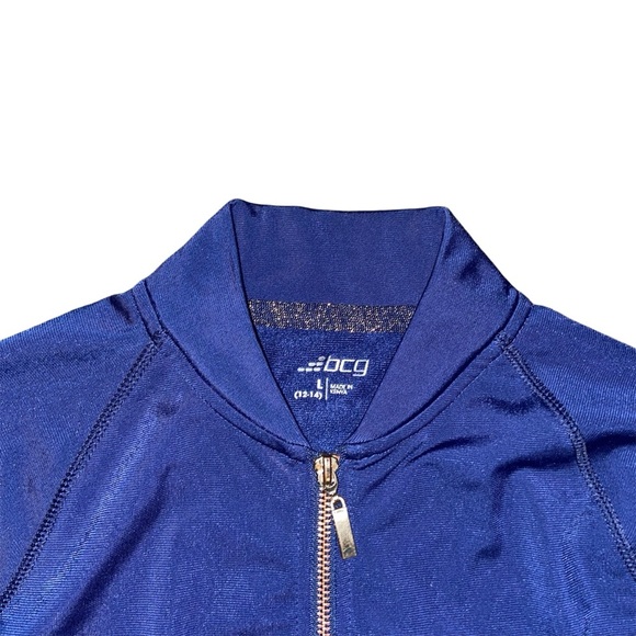 Blue jacket, with zipper, size L (12/-14) - Picture 2 of 2